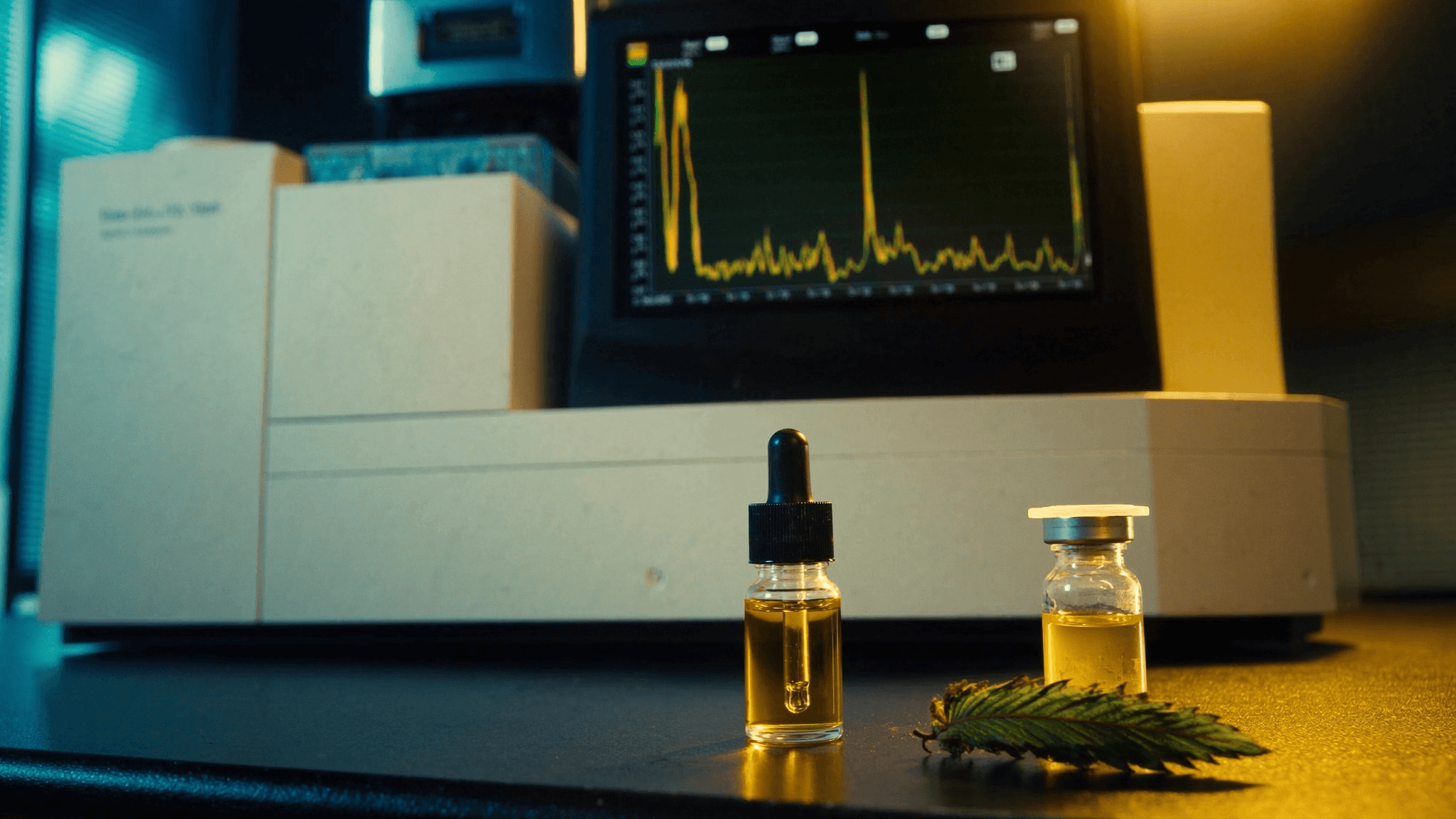 CBD isolate crystals being weighed for HPLC cannabinoid purity and Δ⁹-THC compliance attestation