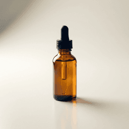 Amber dropper bottle of CBD extract oil